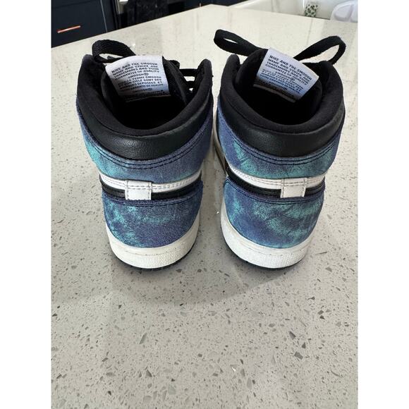 Nike Air Jordan 1 Retro High OG Tie Blue Dye CU0449-100 Kids Size 3Y - Picture 4 of 7